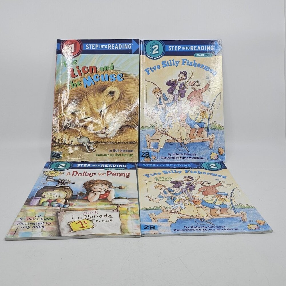 Step Into Reading The Lion and the Mouse Books Mixed Lot of 4 Level 1 & 2